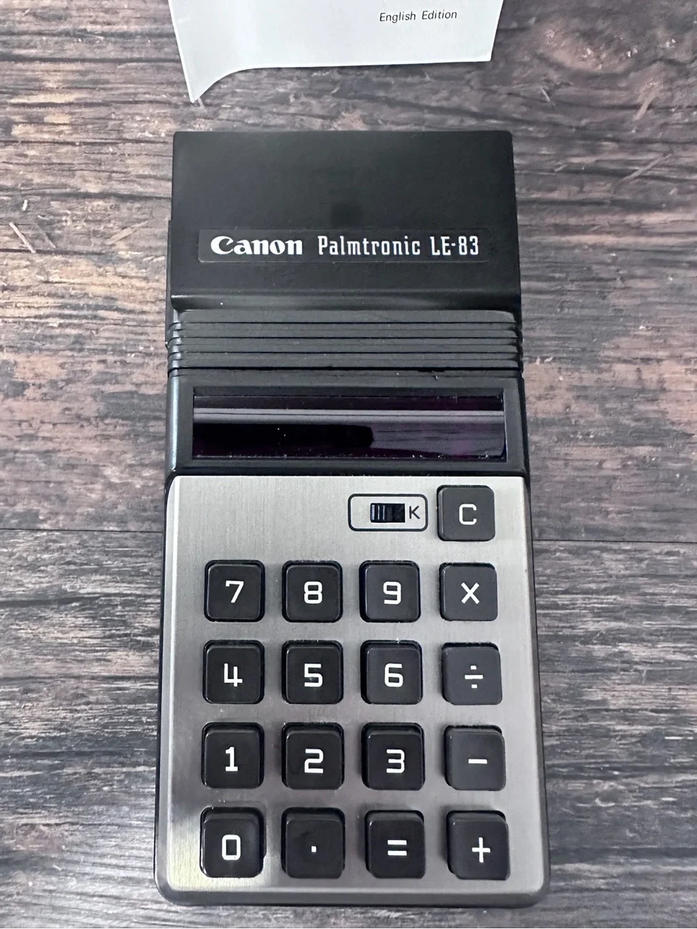 Canon Palmtronic LE-83 Black and Silver Portable Calculator